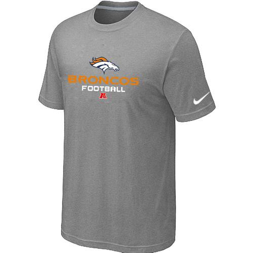 Nike Denver Broncos Critical Victory NFL T-Shirt Light Grey